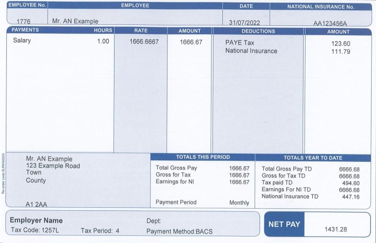 Demo Payslip